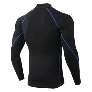 Vente en gros Logo personnalisé pour hommes à manches longues Compression Rash Guard Quick Dry Fitness Gym Spandex Polyester Automne Plus Size Imprimé - Product Image 4