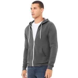 Bella Canvas Unisex Poly-Cotton <b>Fleece</b> Full-<b>Zip</b> Hoodie 3739 Medium - Product Image 2