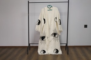 Yingyang turc caftan 100% coton teinture naturelle longue Robe à capuche maison hôtel Spa plage bonne qualité grande taille meilleur prix - Product Image 5