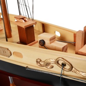 Bluenose II soporte de exhibición de réplica de madera de cedro hecho a mano grande modelo de barco náutico pintado decoración del hogar regalo coleccionable hecho a mano - Product Image 3