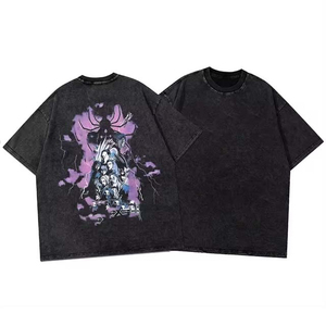 เสื้อยืดผ้าฝ้ายผู้ชายโอเวอร์ไซส์ใหญ่และสูง100% ออกแบบลายโลโก้ทรงหลวมใส่ซักได้ตามต้องการ - Product Image 6