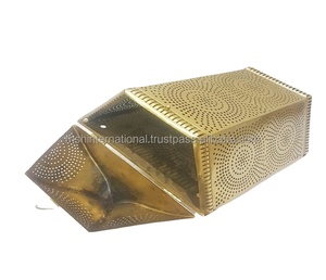 Linterna decorativa de metal de latón de color cobre linterna antigua directa de la fabricación - Product Image 2