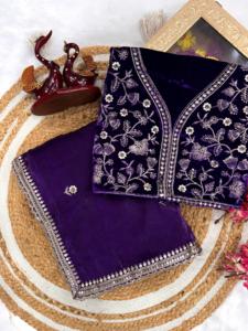 ชุดส่าหรีแบบดั้งเดิมของอินเดียชุดปาร์ตี้สุดพิเศษส่าหรีแบบดั้งเดิมสุดโดดเด่นสำหรับเจ้าสาว - Product Image 3