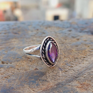 High Quality Supplier 2025 Hot Selling Wholesale 925 Sterling Silver Amethyst <b>Ring</b> for Women Silver Fashion Jewelry - Product Image 2