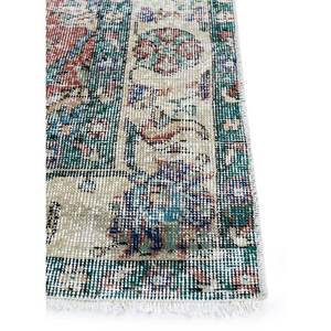 Alfombra de Lana Anudada a Mano Estilo Vintage, Diseño Clásico con Medallón Rojo y Naranja para Sala de Estar, Pasillo, Rectangular, Diseño de Rompecabezas -Pae-2336 - Product Image 4