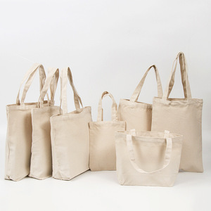 Sac à main en toile personnalisé en gros 2025, sac à bandoulière en toile de coton uni, grand sac fourre-tout en toile personnalisé 57 - Product Image 2