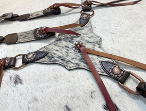 Thunderbird Hardware Alligator gris avec sculpture Argentine Cuir Cheval Headstall Léger Prix de gros Cheval Headstall - Product Image 2