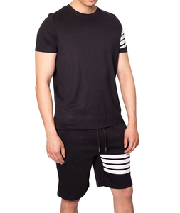 2 Mảnh Bộ Ngắn Tay Áo Áo Phông + Quần Short Thương Hiệu Quần Áo Thiết Lập Người Đàn Ông Cotton Thể Thao Phù Hợp Với Trang Phục 2025 In Mùa Hè Tracksuit Giản Dị - Product Image 1