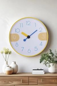 นาฬิกาแขวนผนังพลาสติกแบบเรียบง่ายเงียบและสง่างามสำหรับตกแต่งบ้าน - Product Image 4