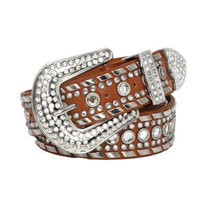 Ceinture Diamant Strass Avec Bracelet Marron - Product Image 1