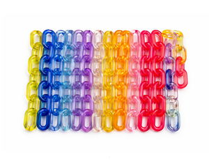 Sculpture murale minimaliste en résine à maillons de chaîne, faite à la main, directement de l'usine, moderne et artistique, pour la Saint-Valentin, décoration intérieure de salon - Product Image 1