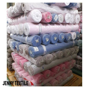 Tela Clásica Resistente a las Arrugas, Nueva Colección 2020, Corea, 100% Algodón, a Cuadros y Lisa, Duradera, para Camisas de Oficina, Lote en Existencia - Product Image 1