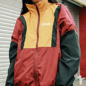 Fabricación personalizable al aire libre a prueba de viento resistente al agua chaqueta con cremallera Retro Colorblock chaqueta cortavientos para hombres - Product Image 6