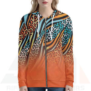 Sweat à capuche multicolore Signature Wildside Terry, fermeture éclair intégrale, coupe décontractée, motif à capuche, essentiel pour l'hiver, style streetwear, devant - Product Image 3