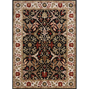 Kasbah Grey Black <b>Hand</b> <b>Tufted</b> Wool Viscose <b>Rugs</b> Floral Rectangular <b>Rugs</b> for Home for Living Entryway Hallway - Product Image 1