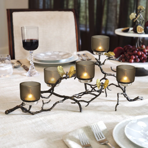 Bougeoir décoratif de style fleurs en aluminium pour la décoration de la maison, bougeoir décoratif de qualité supérieure pour mariage d'hôtel - Product Image 6