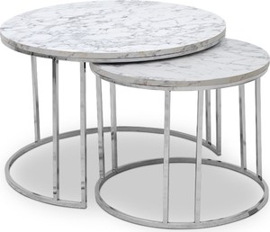 Mesa Central de acero inoxidable pulido con encimera de mármol, mesita de noche personalizada para dormitorio, nuevo diseño - Product Image 6