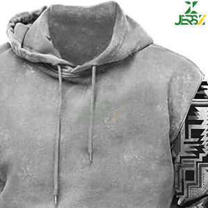 Sudadera con capucha de vaquero occidental de invierno para hombre, jersey de gran tamaño con estampado gráfico de país, camisa con bolsillo forrado, transpirable y elegante - Product Image 4