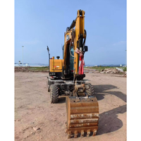 Mini-excavatrice SANY SY65W PRO 90 % neuve, 6 tonnes, équipement de construction chinois, moteur, engrenage, pompe, roulement, garantie 1 an, 2022