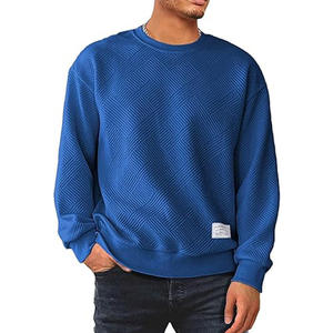 Sweatshirts à col rond teints unis de haute qualité pour hommes avec logo personnalisé Méthodes d'impression numérique à motif solide d'hiver - Product Image 1