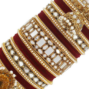 Wholesale Indian Style Churiya <b>Bangle</b> <b>Set</b> for Wedding Latest Design Hand Made Bridal <b>Bangles</b> <b>Sets</b> for Ladies - Product Image 6