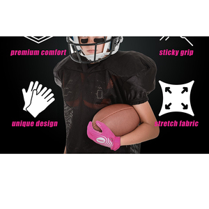 Gants de football américain professionnels en cuir polyester léger et adhérent, personnalisables, haute performance - Product Image 3