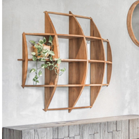 Vitrina de Madera de Teca Sólida para Almacenamiento, Muebles Comerciales para Restaurantes, Hoteles, Villas, Resorts, Cafés, Hostelería, Venta al Por Mayor