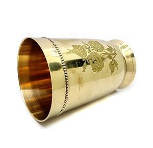 Vajilla de vidrio para beber grabada a mano, artículos de catering, acabado antiguo, vidrio de Metal de latón para Hotel, restaurante o uso doméstico - Product Image 2