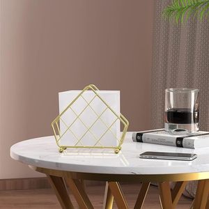 Hot Sell Napkin Elegant Luxury Black Metal Steel Square Paper Napkin Holder Stands Napkin <b>Caddy</b> for <b>Table</b> - Product Image 1