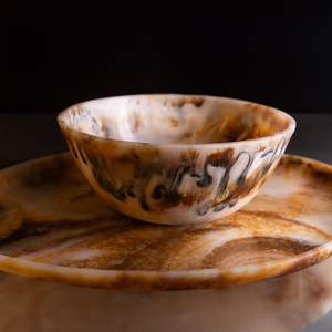 Bol à salade et à fruits en résine de qualité supérieure, sans BPA, écologique, artisanal, moderne, luxueux, décoration de table haut de gamme - Product Image 1