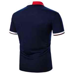 Camisas Polo para hombre, venta al por mayor, moda informal, tela de LICRA de poliéster transpirable de secado rápido diseñada para uniformes de entrenamiento deportivo de EE. UU. - Product Image 4