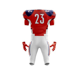 Vente en gros d'usine, uniforme de football américain pour hommes en polyester, respirant, séchage rapide, tailles plus grandes, ensembles personnalisables, couleur et logo - Product Image 4