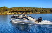 Console centrale de bateau ponton 7m 23 pieds bateau ponton aluminium avec moteur hors-bord