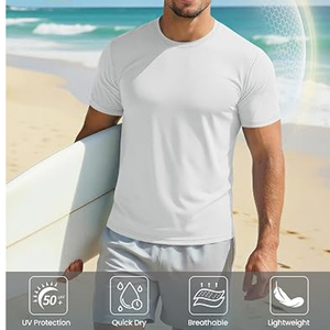 Camiseta de Protección Solar UPF 50+ para Hombre, para Pesca en Aguas Profundas, Absorbe la Humedad, con Logotipo Frontal, Ecológica - Product Image 4
