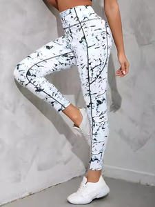 Nouveau Style haute qualité entraînement Fitness pantalons de sport Polyester/Nylon séchage rapide respirant Yoga poche vêtements de sport taille élastique - Product Image 5