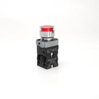 Interrupteur industriel entièrement éclairé RY-XB2-11D 22mm à bouton surélevé, auto-réinitialisable, 1NO1NC, 10A max, IP65, IK08, CE, RoHS, 220V/440V