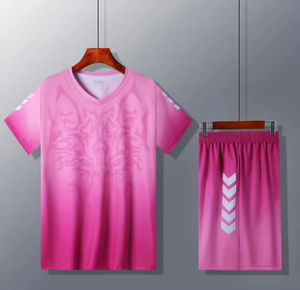 Nouveau design demi manches 100% polyester respirant maillot de football pas cher uniformes de l'équipe de football adultes kits de football ensembles complets - Product Image 4