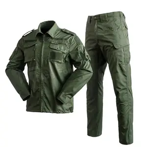 Conjunto de Uniforme de Caza de Camuflaje Transpirable para Exteriores, Poliéster/Algodón, Ropa de Trabajo Resistente para Hombre - Product Image 1