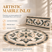 Mosaïques florales de style moderne pour piscines, murs intérieurs, design parquet, mosaïques artistiques, solution de design graphique