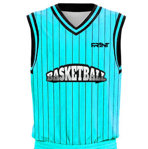 Maillot de basket-ball personnalisé de haute qualité et pantalon Premium Sublimation V-Neck Team Kit imprimé au Pakistan Design personnalisé - Product Image 4
