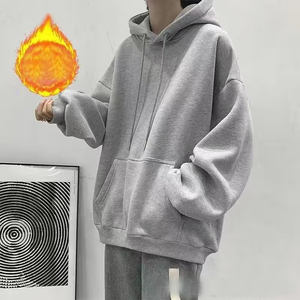 Oem diseño de logotipo personalizado casual todo-fósforo color sólido manga larga Jersey chaqueta suelta Sudadera con capucha sudaderas con capucha - Product Image 5