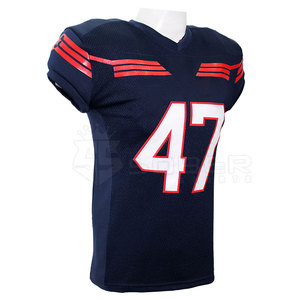 Jersey de Fútbol Americano Personalizado de Fábrica, Transpirable, de Secado Rápido, Material de Poliéster de Alta Calidad, Logotipo OEM, Nombre del Equipo Personalizado - Product Image 1