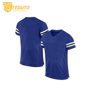 Vêtements de sport imprimés partout Chemises de football classiques vintage Maillot de football personnalisé T-shirt de football à col en V pour hommes - Product Image 2