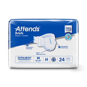 Attends Brief Extra Heavy Absorbency Medium Bag 24. Adult Diapers Odour Control Incontinence Nappies For Adults - Product Image 3