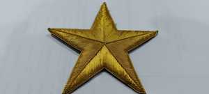 Insignes de wok brodés à la main Emblèmes en polyester avec étiquettes de vêtement en fil métallique utilisant des techniques tissées - Product Image 2