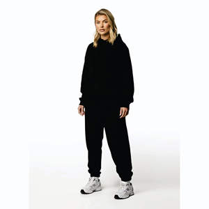 Sudadera con capucha personalizable para mujer Jersey Mezcla de manga larga de algodón suave Sudadera con capucha de gran tamaño con impresión de logotipo personalizado - Product Image 5