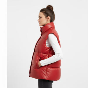 Gilet de motard sans manches en cuir véritable pour femmes, fournisseur d'usine OEM, vente en gros, fabrication sur mesure, vêtements d'extérieur en coton imperméable - Product Image 4