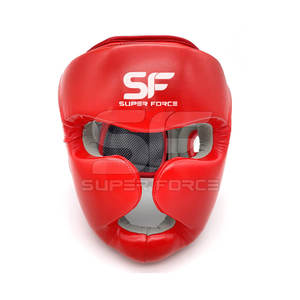 Protège-tête de haute qualité pour la boxe, le MMA, le Muay Thai, le karaté et les arts martiaux Protège-tête en cuir durable avec protection complète du visage - Product Image 1