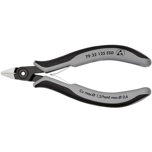 Cortadores Laterales de Precisión KNIPEX para Electrónica, 125 mm de Longitud, 3 Puntas Biseladas, Cuchillo Utilitario Pequeño y Pulido - Product Image 1