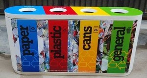 ถังขยะไฟเบอร์กลาสแบบตั้งได้สำหรับใช้ในร่ม/กลางแจ้ง2025เปียก/แห้ง - Product Image 4